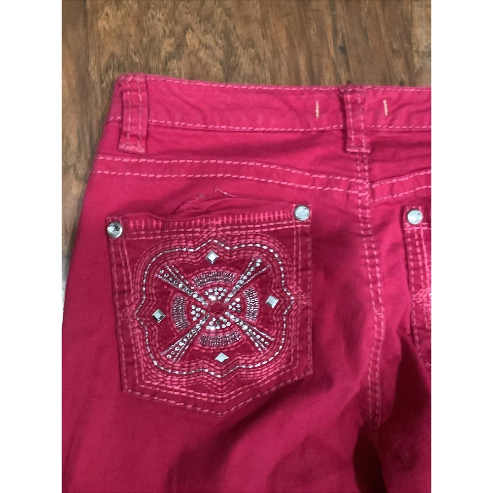 Nine West Vintage America Pink Womens Size 6/28 Stretch Straight Jean - Picture 6 of 7